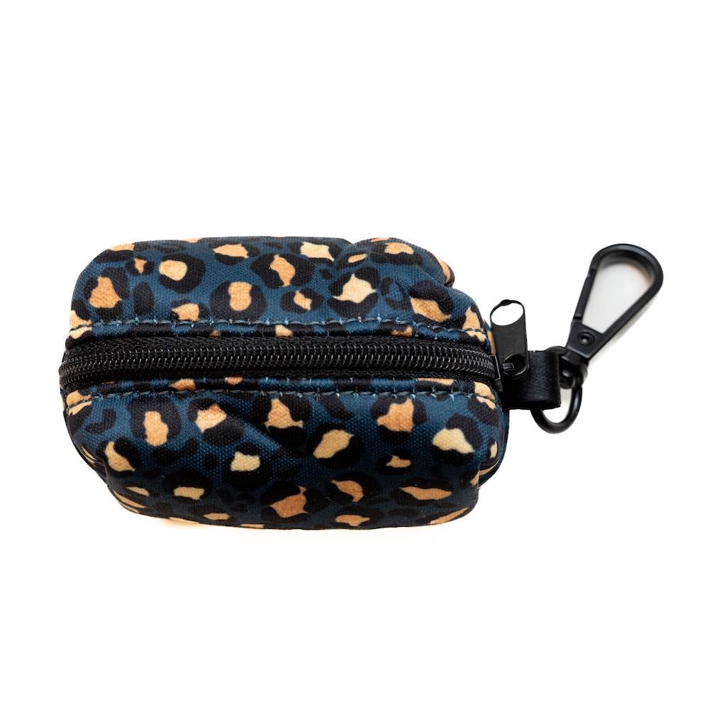 Long Paws, Funk the Dog Poo Bag Pouch | Leopard Green & Gold