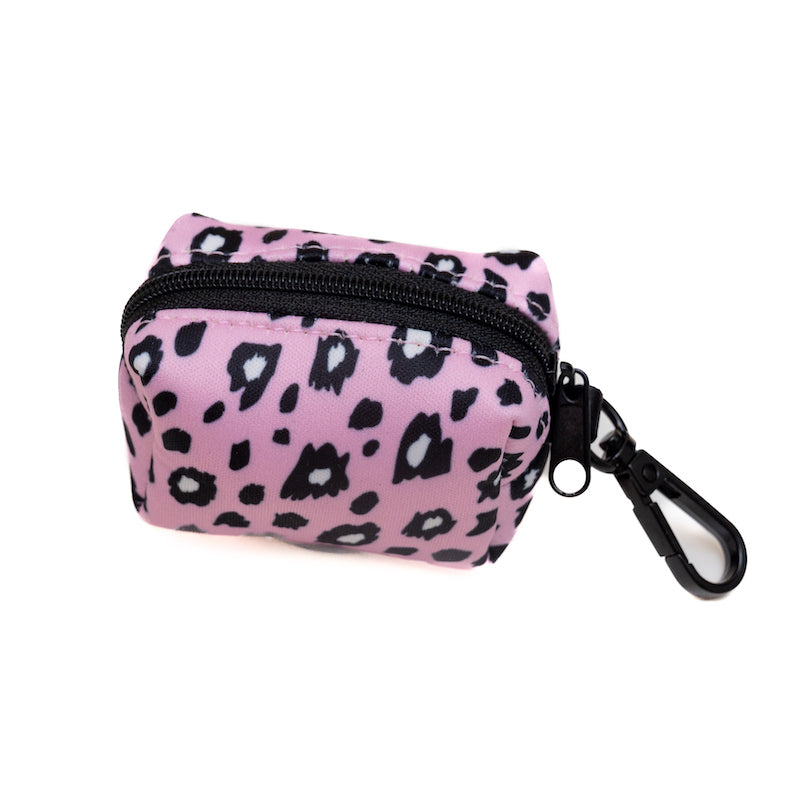 Long Paws, Funk The Dog Poo Bag Pouch | Pink Leopard