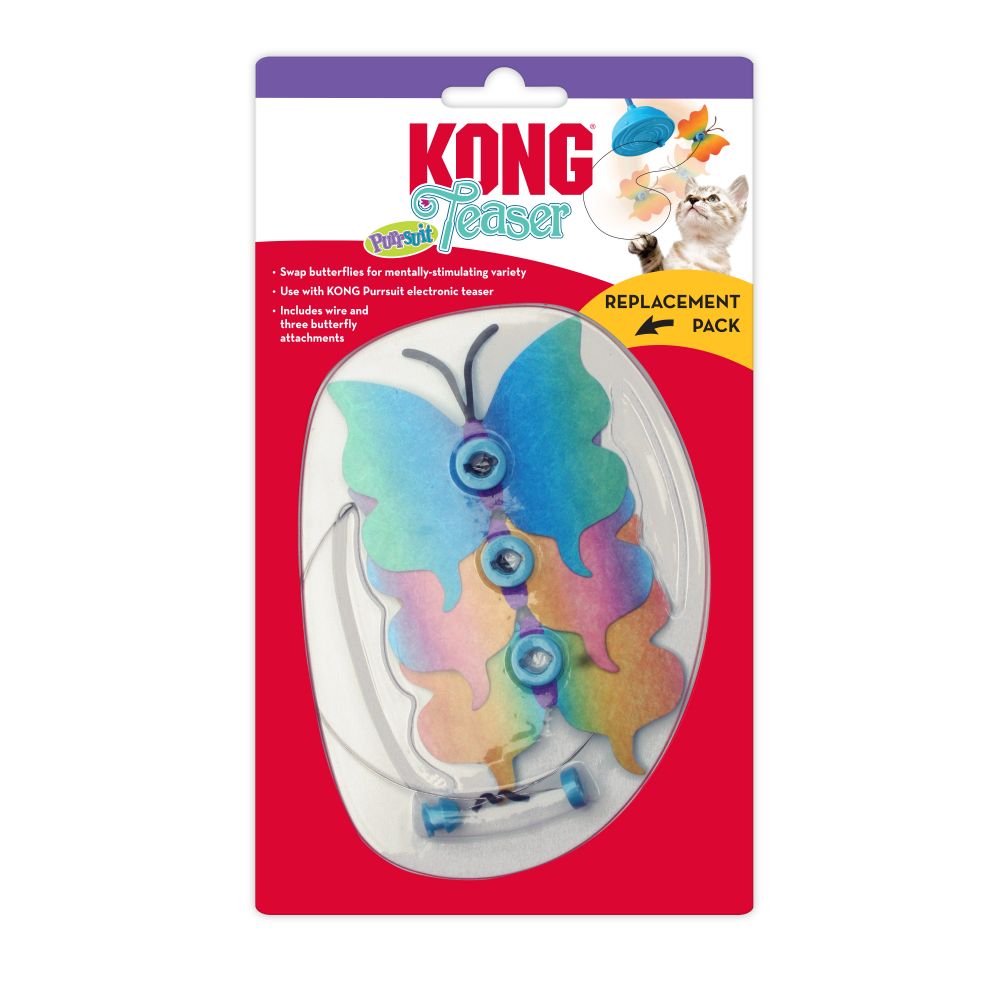 KONG Teaser Purrsuit Butterfly Replacement Pack Aug