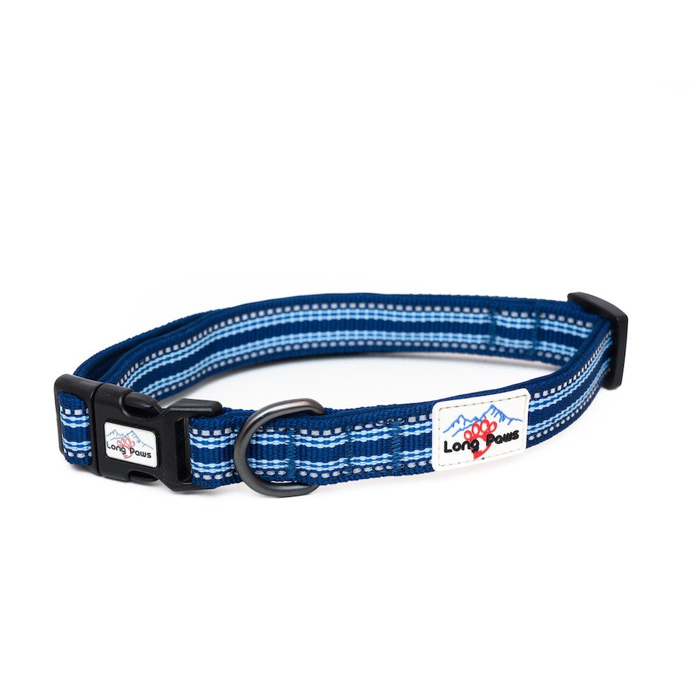 Long Paws, Comfort Dog Collar - Navy Blue