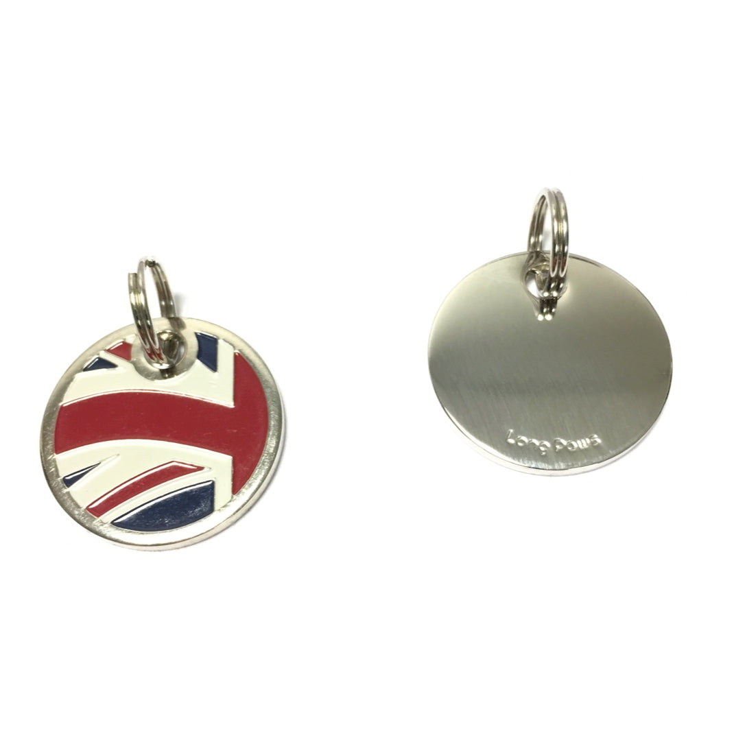 Long Paws, Union Jack Dog Tags (22mm)