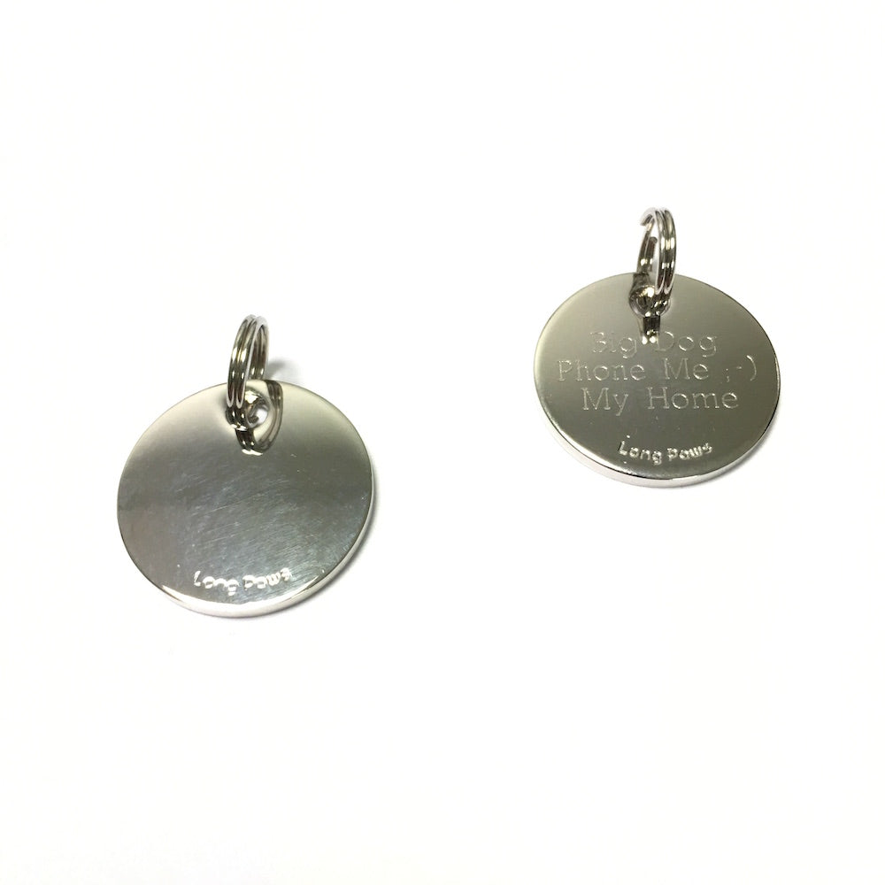 Long Paws, Classic Titanium Dog Tag (22mm)
