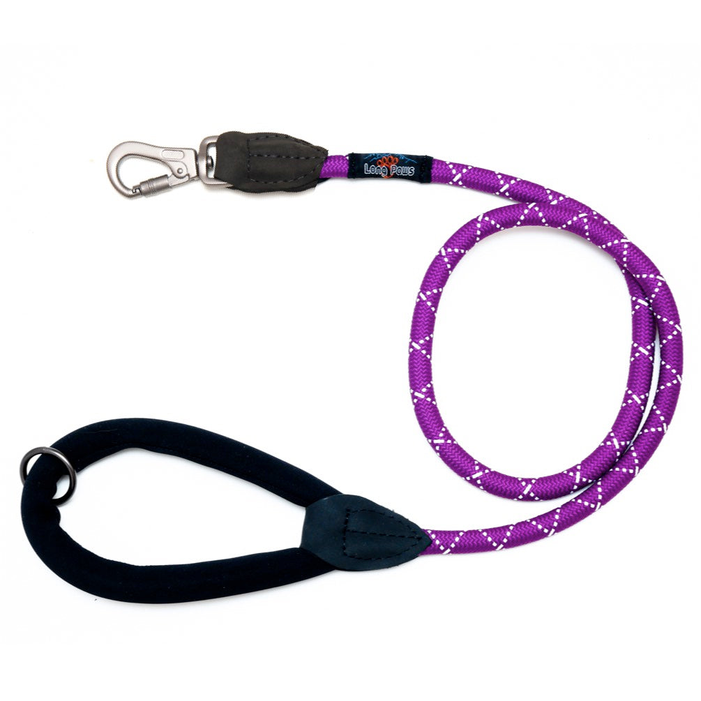 Long Paws, Comfort Rope Lead | Locking Screw Clip (Mark 3) | Purple