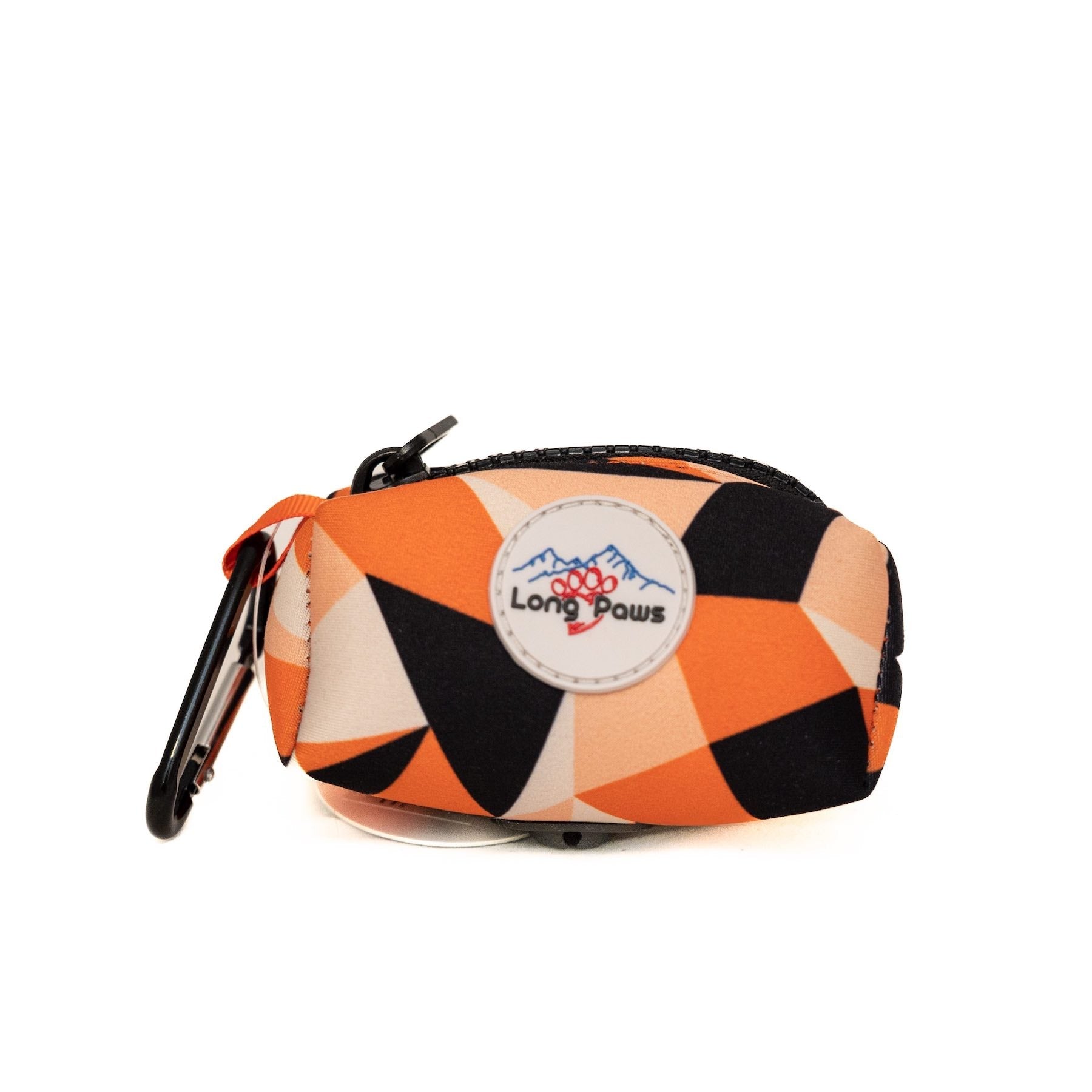 Long Paws, Long Paws Comfort Poo Bag Pouch-Black / Orange