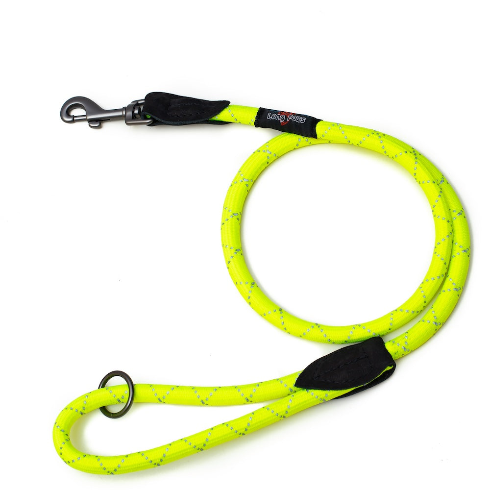 Long Paws, Neon Collar & Reflective Rope Lead Set