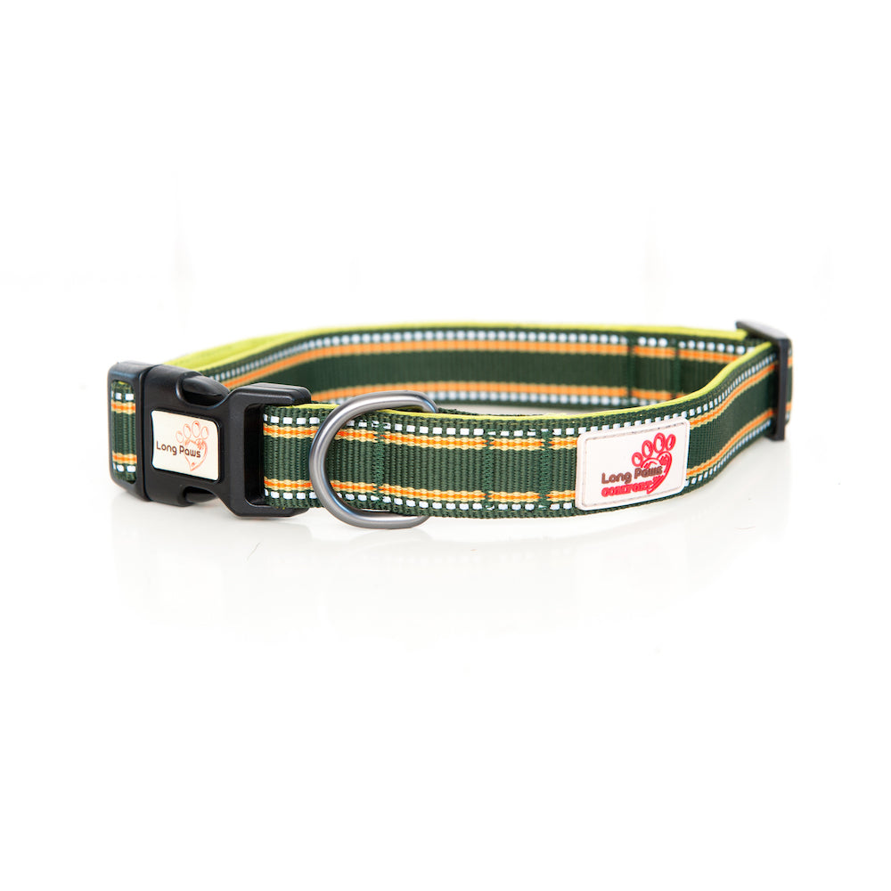 Long Paws, Comfort Dog Collar - Green