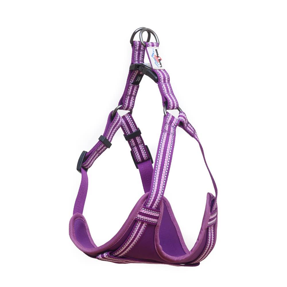 Long Paws, Comfort Step-in Dog Harness - Purple
