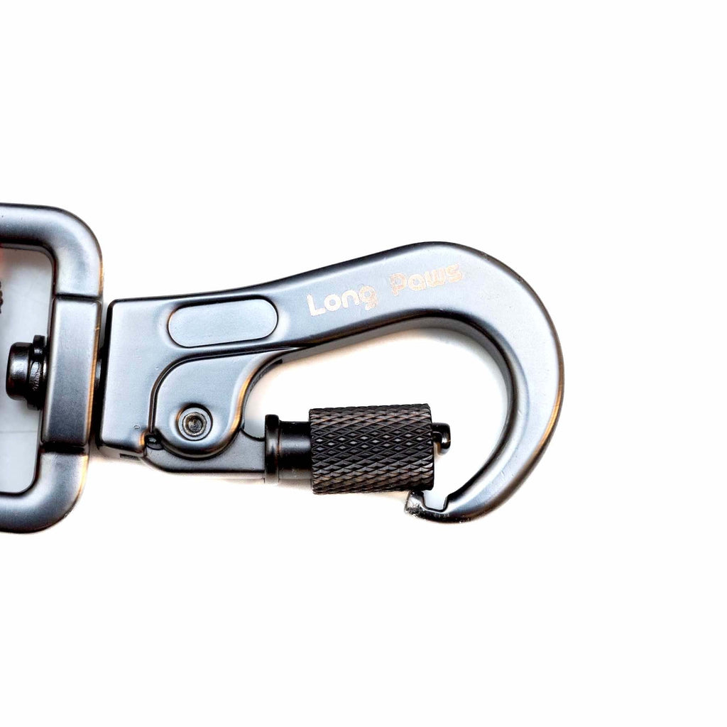 Long Paws, Comfort Rope Lead | Locking Screw Clip (Mark 3) | Navy Blue